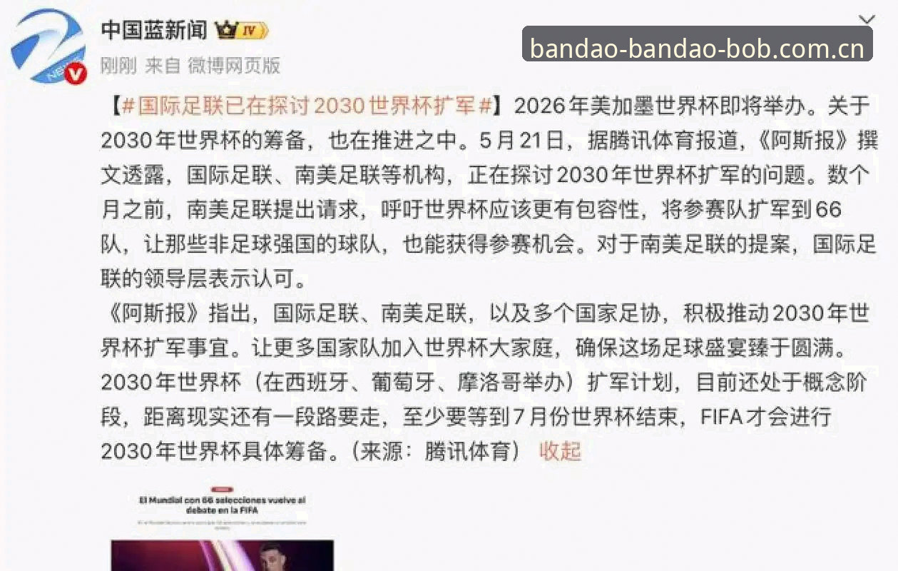 2030年世界杯扩军至66队深度分析：中国男足能否搭上全球化足球盛宴的末班车？